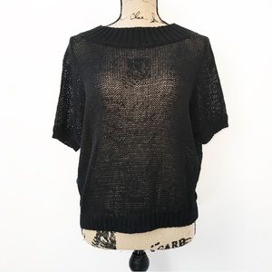 Cividini black short sleeve knit shirt
